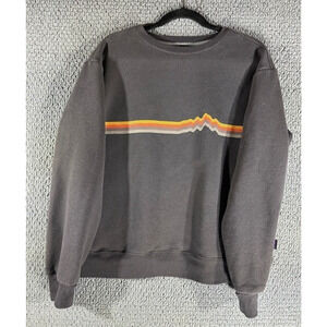 Patagonia Ridge Rise Stripe Uprisal Crew Sweatshirt Basalt Brown / Women's Large
